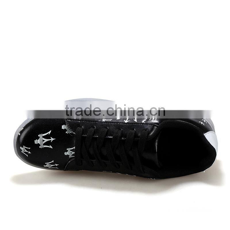high quality fashion fluorescence casual shoes sample for men, adults fluorescence skateboard shoes casual for male from china
