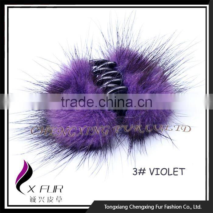 CX-E-25-3 Beautiful Mink Fur Hair Ball Claws Magic Headband