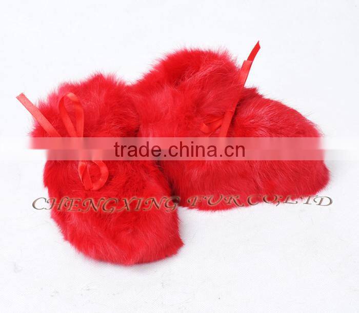 CX-SHOES-07D Rabbit Fur Soft Winter Warm Baby Shoes