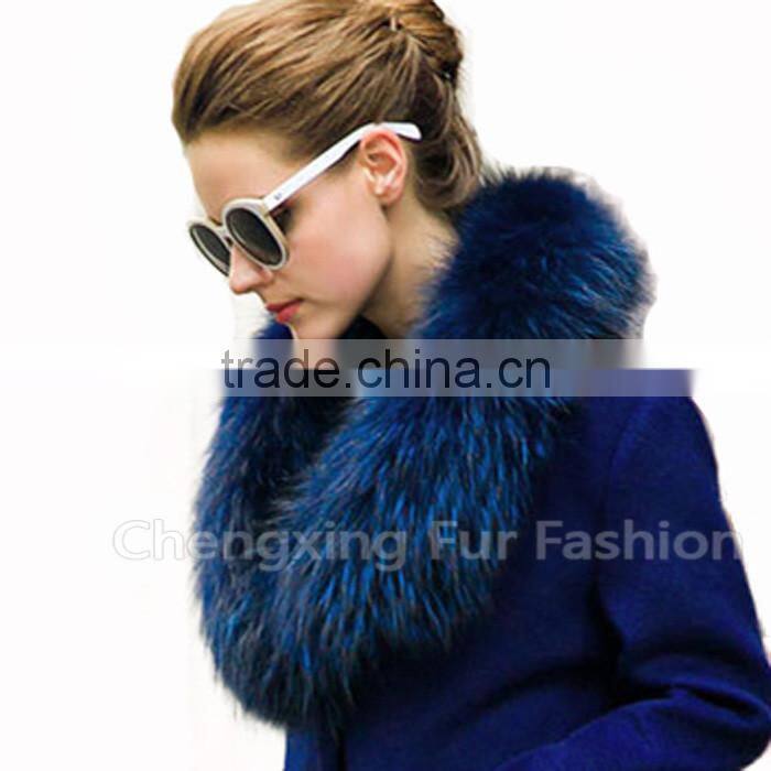 COLLAR-R1A Super Quality Elegant Lady Real Raccoon Fur Fashion Collar
