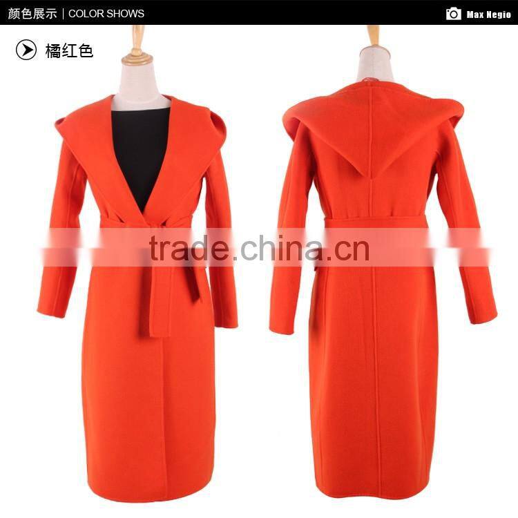 Maxnegio hot women long cashmere coat womens wool cashmere duffel coat
