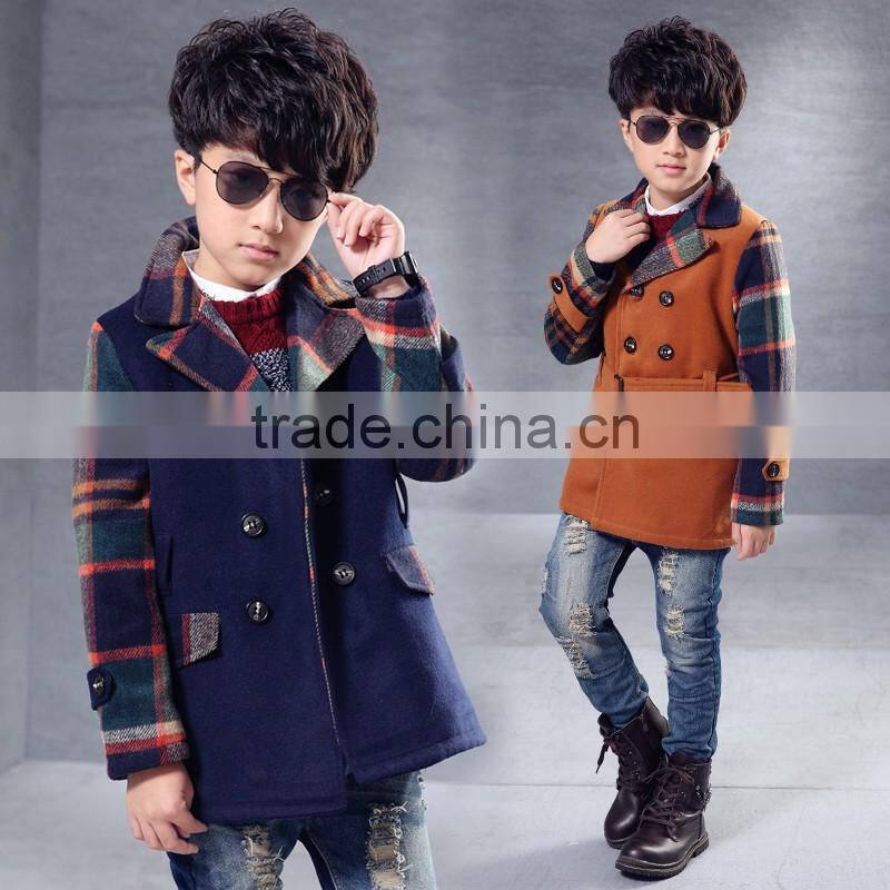 New Fashion Kids Woodland Winter Coats Grid Jacket For Boys
