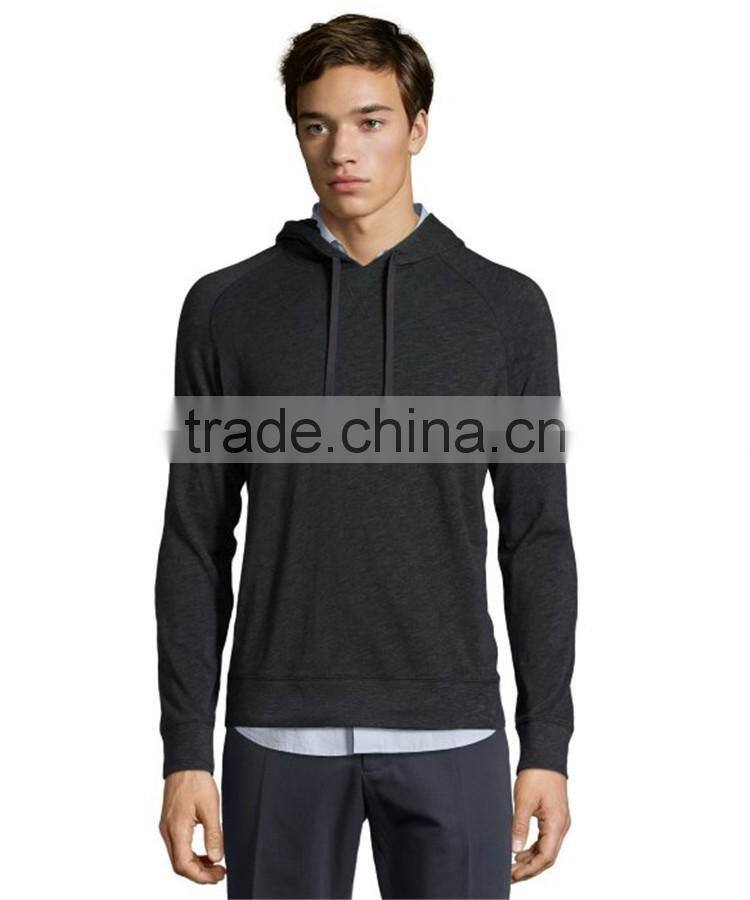 High quality men hoodie v neck cotton plain wholesale thin hoodie