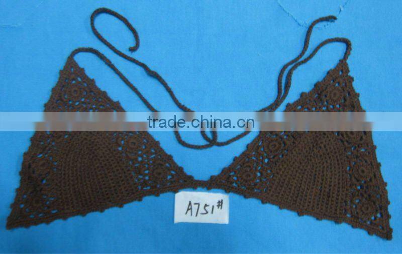 Crocheted Bikini Cotton Lace Bikini Top