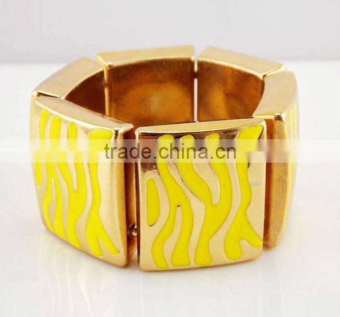 Fashion exquisite glaze texture exaggerated elastic bracelet