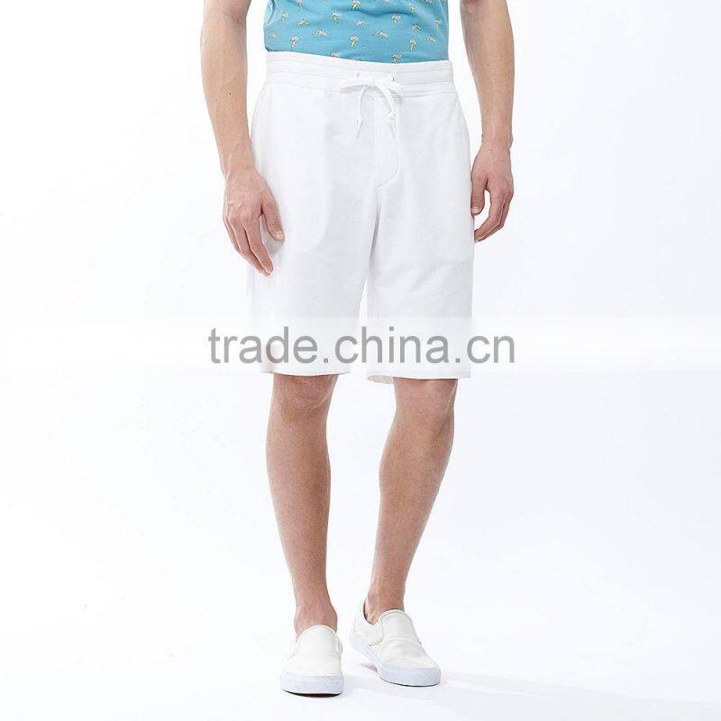 100%cotton soft white men's shorts basketball shorts running shorts