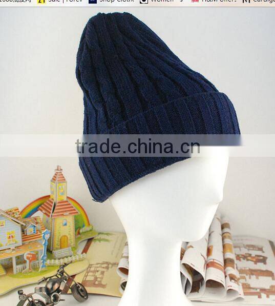 new style fur linen latest cable knitted women wool hat