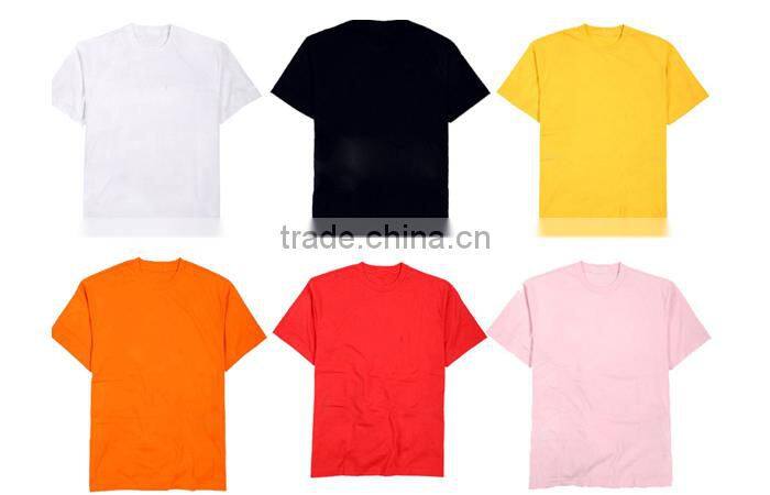 Solid color simple round neck cotton tshirts