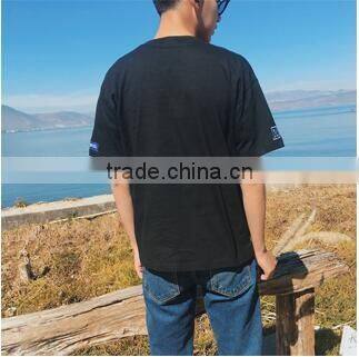 Summer, the new 2017 male round collar embroidery loose t-shirts