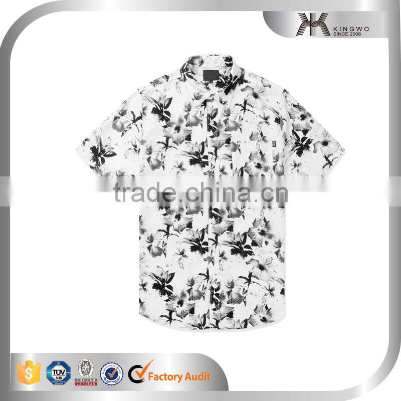 China Suppliers High Quality Hawaii Fancy Floral Custom Printed T-Shirts Men
