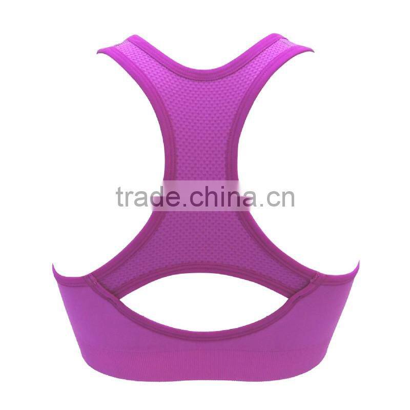 New purple wireless bra top soft plain sexy bra underwear seamless fitness yoga bra