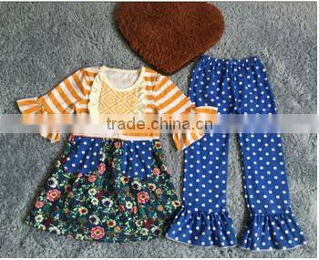 new born jumpsuits giggle moon remake wholesale boutique clothing baby girls owl printing remake ruffle pants outfit sets