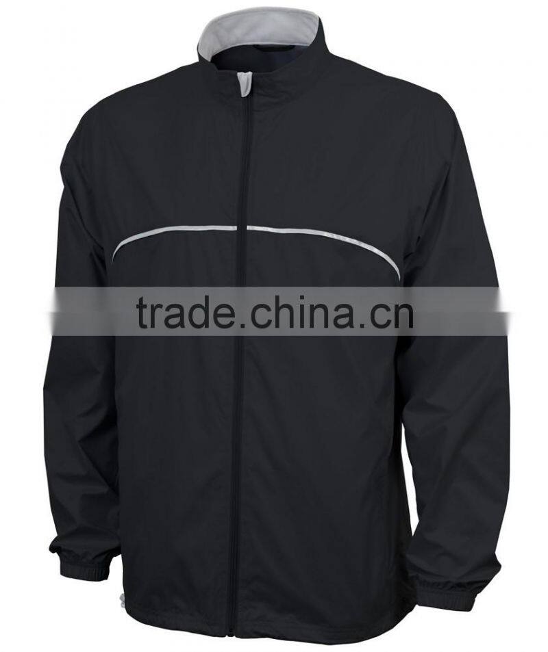Men's outdoor wear jacket with reflective tape lightweight windbreaker