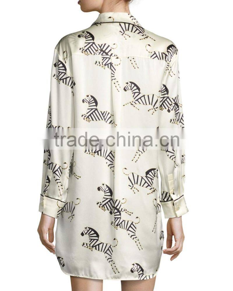 2017 wholesale China ladies pyjamas night shirts sleepwear pajamas women silk summer sleepshirt fancy sexy nightwear