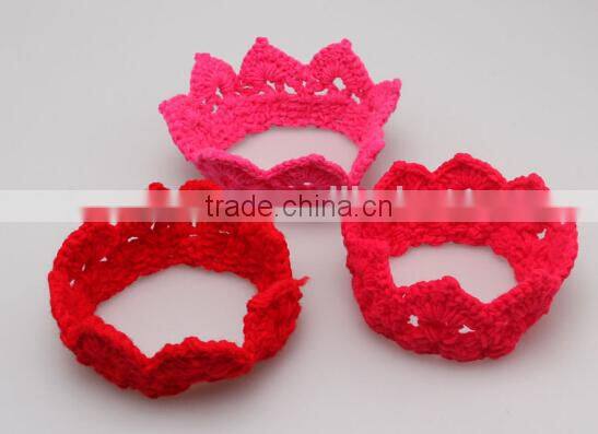 crown design baby crochet headband, knitting crown baby headband