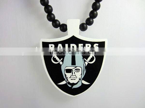 wholesale custom pirate shape acrylic wood necklace