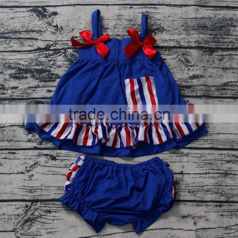 Royal Blue 4th Of July Clothes St Patricks Day Clothing Swing Top Set M7042006