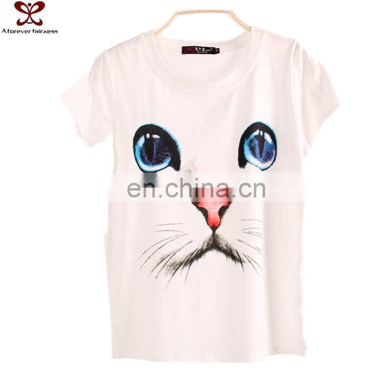 2016 Europe America Cotton 3D Printing T Shirt, Sublimation T Shirt