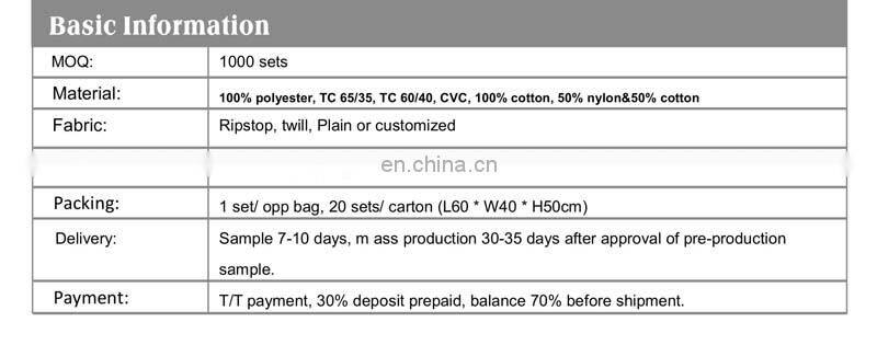 Factory OEM Pure Color Army Tactical BDU Woodland Camouflage Military Uniform/Jungle Camouflage Battle Dress Uniform