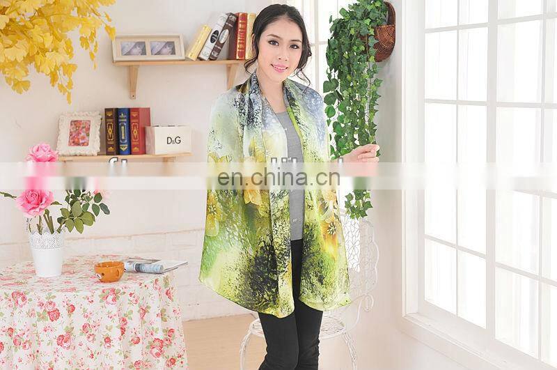 2013 New Lady Digital Printing Silk Scarf (crepe satin plain)
