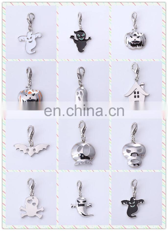 Hot sale fashion 8mm / 10 mm hole gold slide letter charm with white diamond