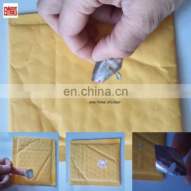 Custom Round Golden Hologram Label Self Adhesive Laser Sticker