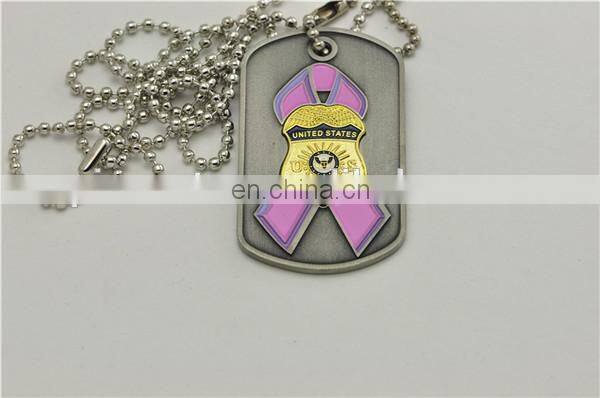 Bone shape metal diamond dog tag /dog name tag