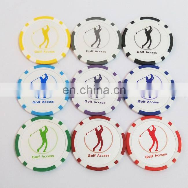 Golf club cheap promotional plastic poker chip ball markers