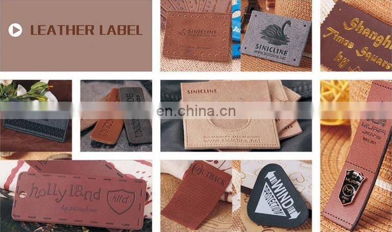 China facroty factory custom printed embossed leather patch