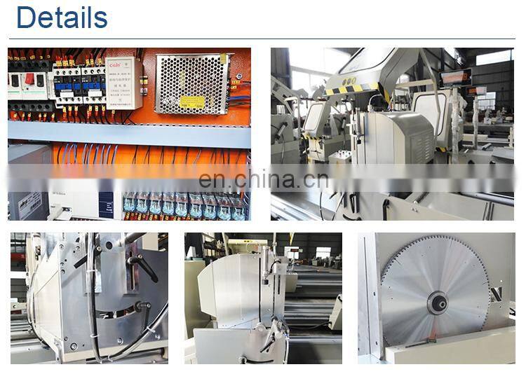 CNC double mitre cut off saw for aluminium door and window frames