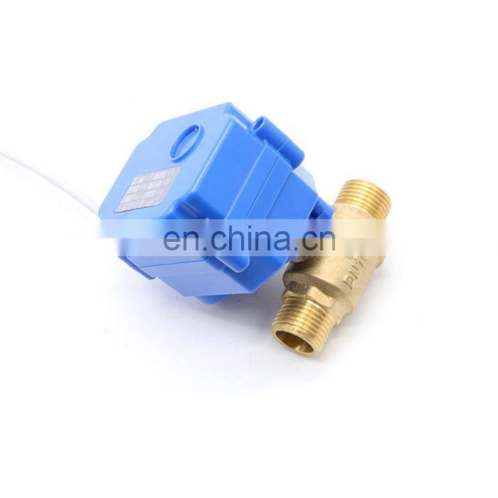 2 way mini electric control actuator valve brass CR02 DC12V MxM 1/2" motorized ball valve