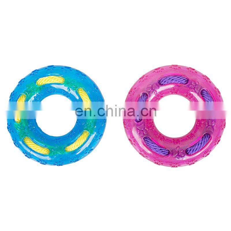 Manufacturer Wholesale Chew Tough Blue Pink Pet Dog Tpr Round Toys