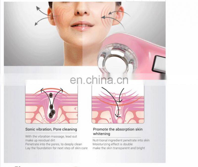 Multifunction Color Photon RF Vibration EMS Massage Cleaning Instrument Electronic Beauty Instrument