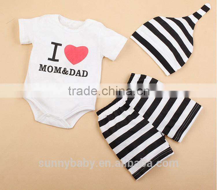 Hot Selling Cute 3pc of Newborn Baby Clothing Set