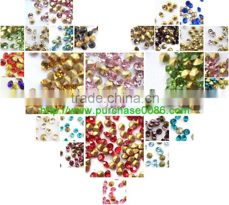 black china whloesale glass chaton rhinestone crystal for wedding dress decoration phone cover