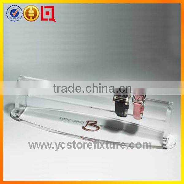 Clear Acrylic Countertop Watch Display Stand with Printing Logo Design