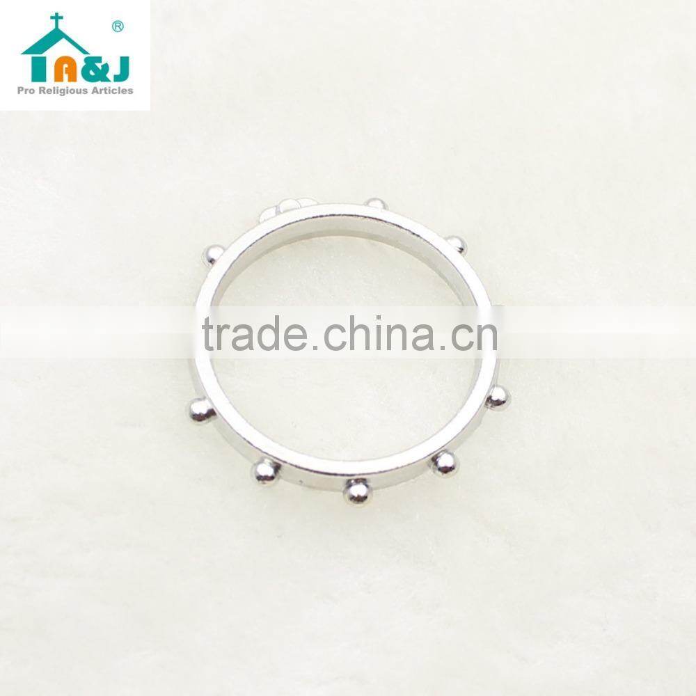 Religious zinc alloy finger ring