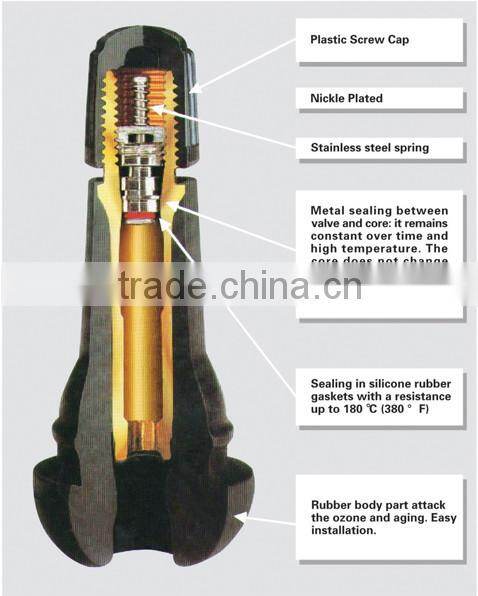 JINGYI 2016 high wholesale tubeless clamp-in tire valve