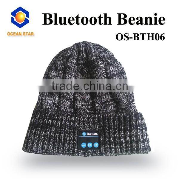 Good quality beanie hat bluetooth run hat black fashion bluetooth sport hat