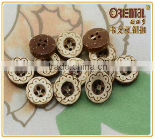 High quality 4 hole wood buttons