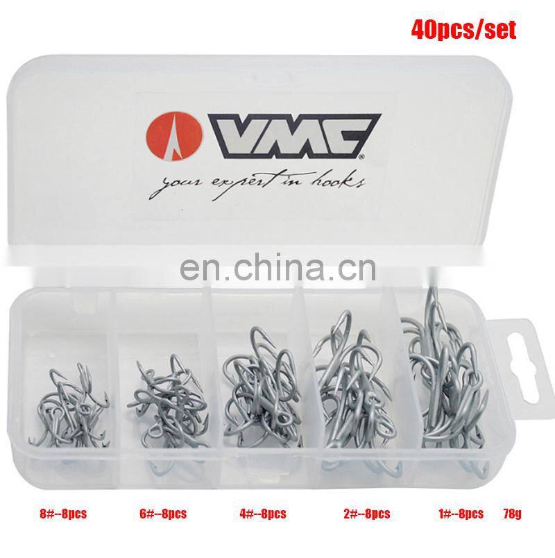 Amazon 3* Strong Fishing Hook Combo Treble Strengthened Hooks 30pcs/set 40pcs/set 9626 VMC Hook Kit