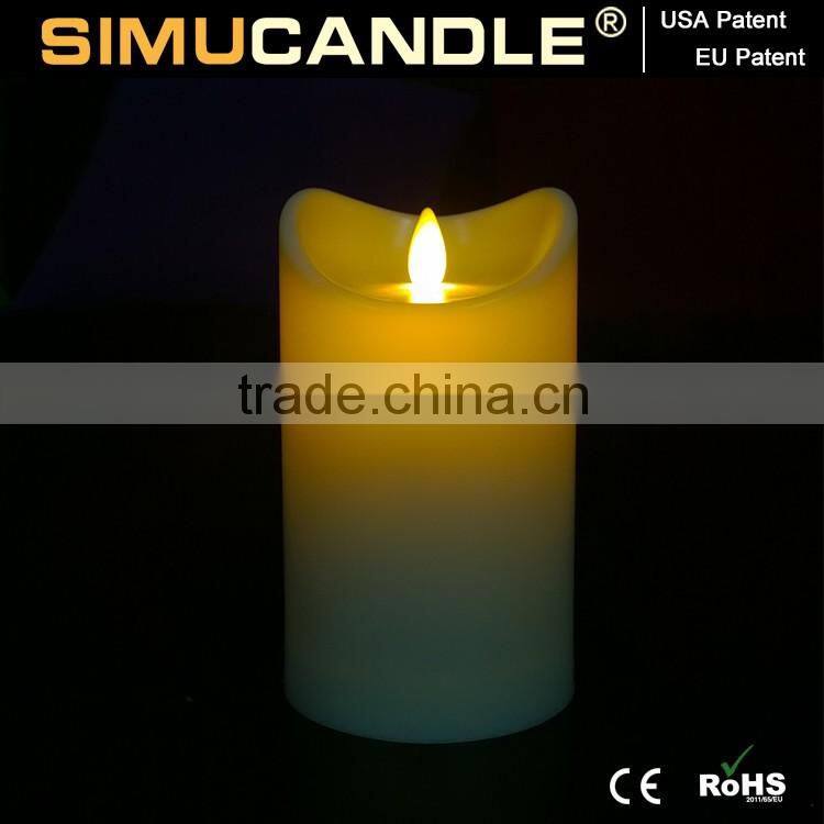 Flicker moving LED candle with timer and USA, EU patent