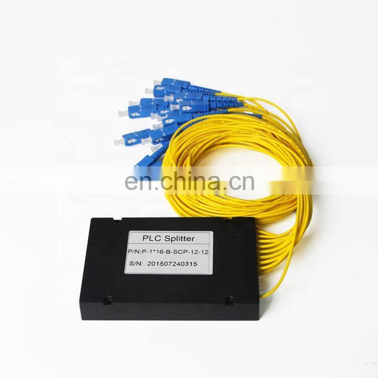 China manufacturer 1x2 1x4 1x8 1x16 1x32 1x64 fiber optic PLC micro splitter ABS box type splitter
