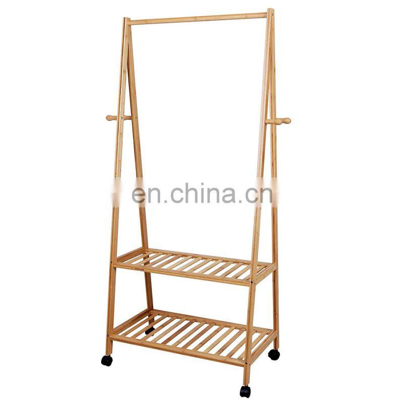 Factory Price Folding Three Tier Home Decor Shelves Decorative Bamboo Wall Shelf Wood For Sale
