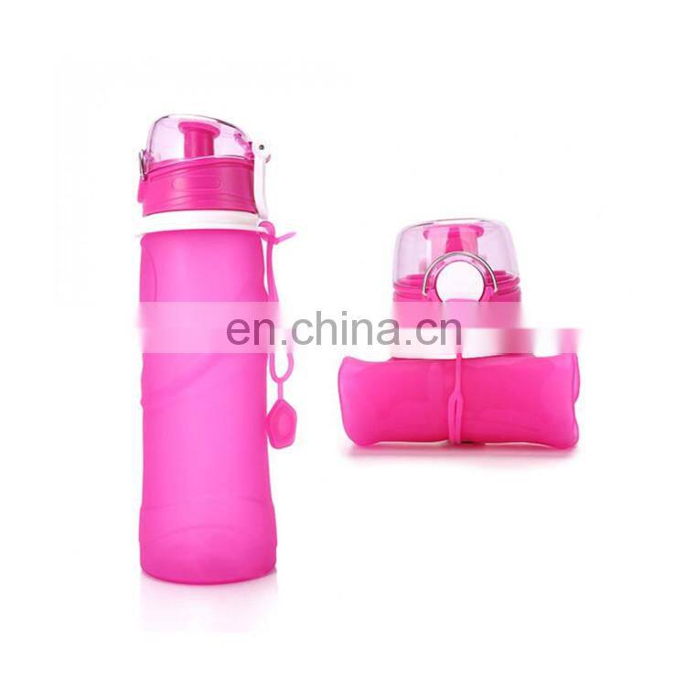 Customized 100% Leak Proof Foldable Water Bottle Silicone
