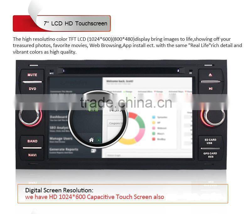 ANDROID 4.4 DOUBLE DIN CAR AUDIO STEREA DVD PLAYER FOR FORD FOCUS FIESTA05-2007 CAR GPS,WIFI,BLUETOOTH,1080P Video Playback,3G O