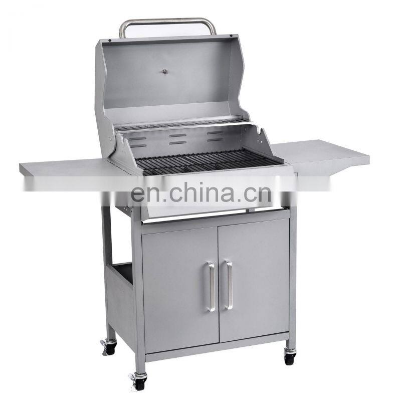 Portable 4 Burner Gas Griller Machine Commercial Smokeless Oven Barbecue Stove Gas Bbq Grill With Side Burner toaster ovensc