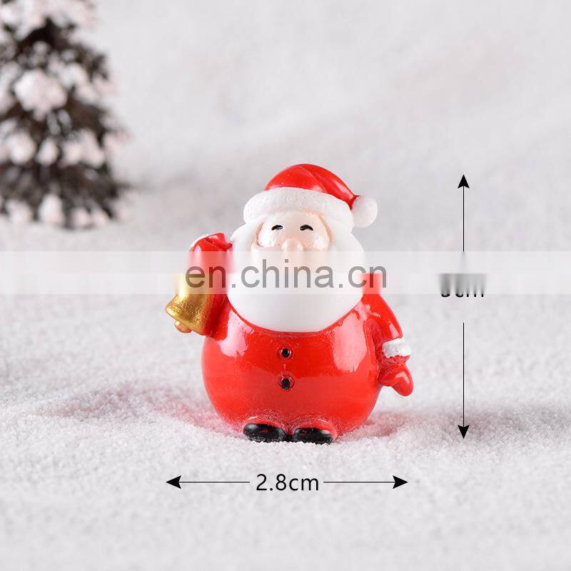 Christmas Resin Elk Santa Claus Ornaments Merry Christmas Decoration For Home Figurines Miniatures 2023 New Year Xmas Box Decor