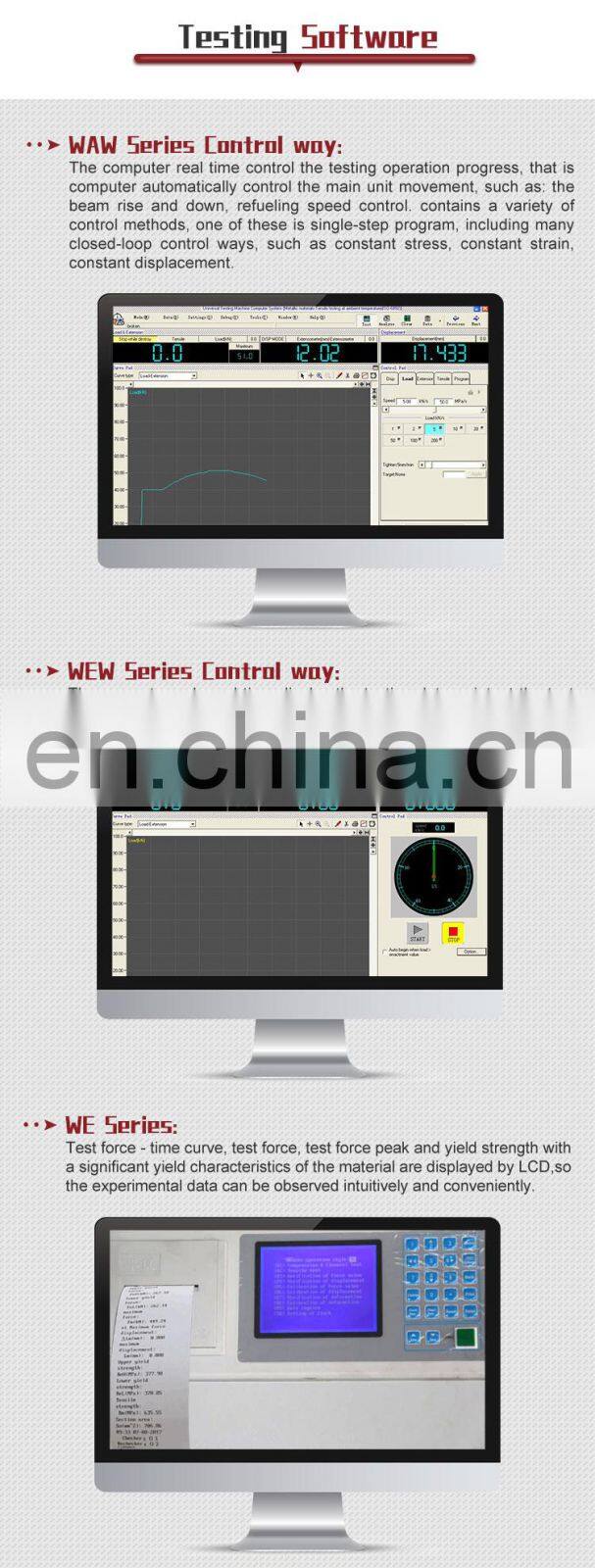 wood concrete cement block testing machine/300kn utm hydraulic universal testing machine