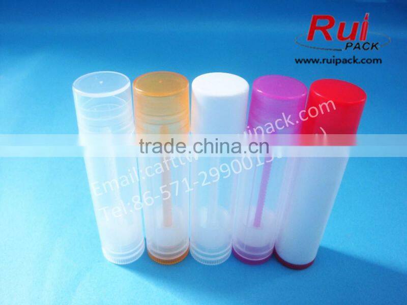 Round shiny silver lipstick tube with big clear cover, silver lip cream tube with large transparent cap